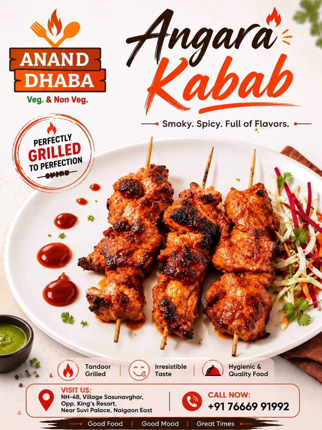 Experience the rich smoky taste of Angara Kabab at