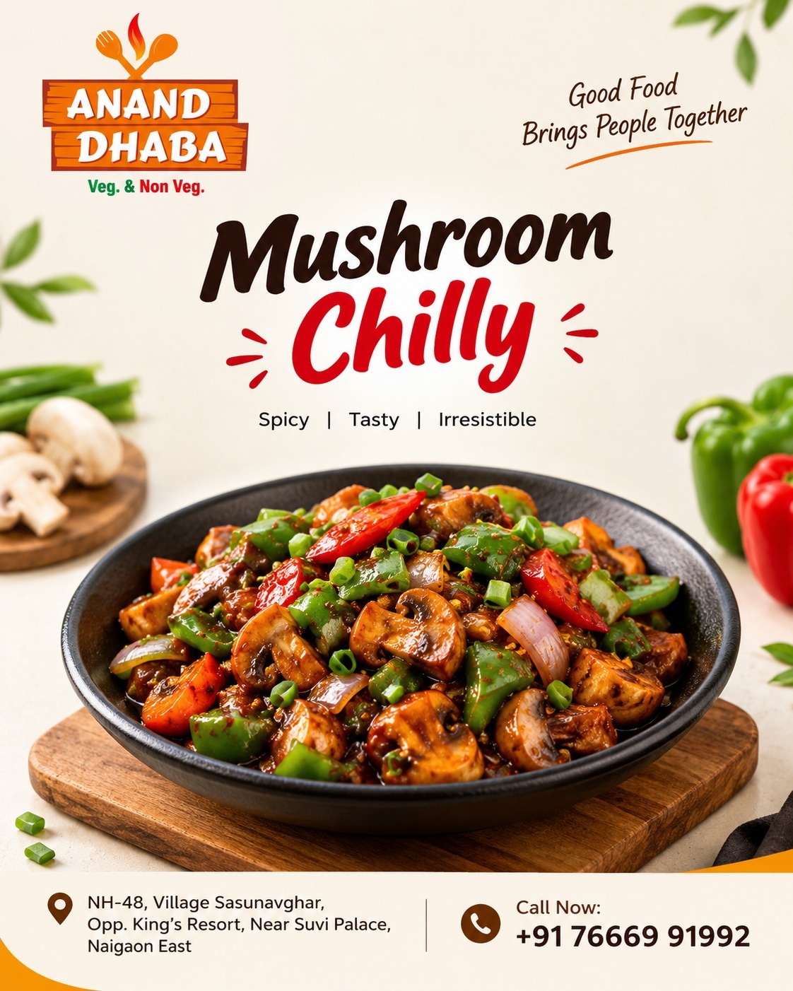 Spice Up Your Cravings with Mushroom Chilly!