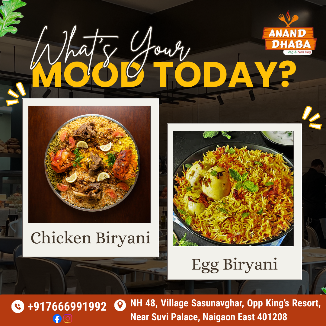 What’s your mood today—Chicken Biryani or Egg Biry