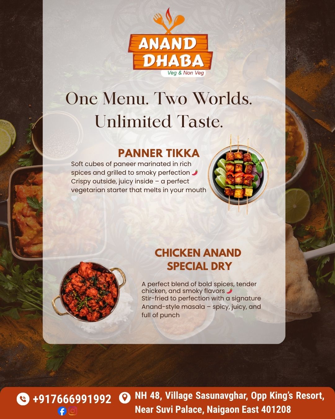 One menu. Two worlds. Unlimited taste.