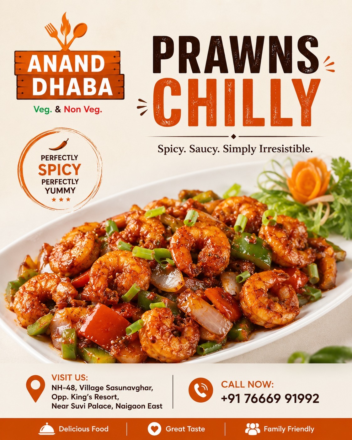Turn Up the Heat with Our Prawns Chilly!